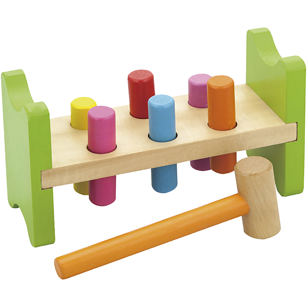 Afbeelding van VIGA hamerbank speelgoed, afm 22,5x12x8 cm, 1 stuk | Speelgoed Houten Producten Decoratiematerialen Hobbyproducten | 8719346290496