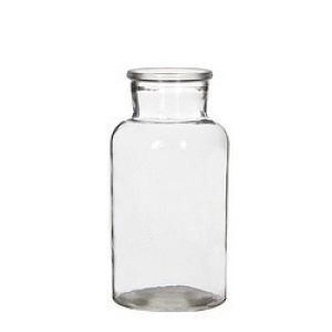 Glazen Medicijnflesje 20cm hoog Ø 10cm