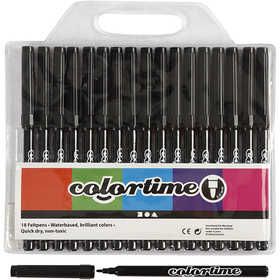 Colortime stift, lijndikte: 2 mm zwart in verpakking
