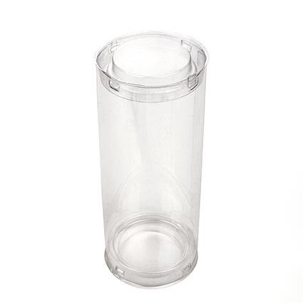 Kristalheldere geschenkdoosjes rond 6.4 x 6.4 x 15.4 cm (25 stuks) [CTRS26]