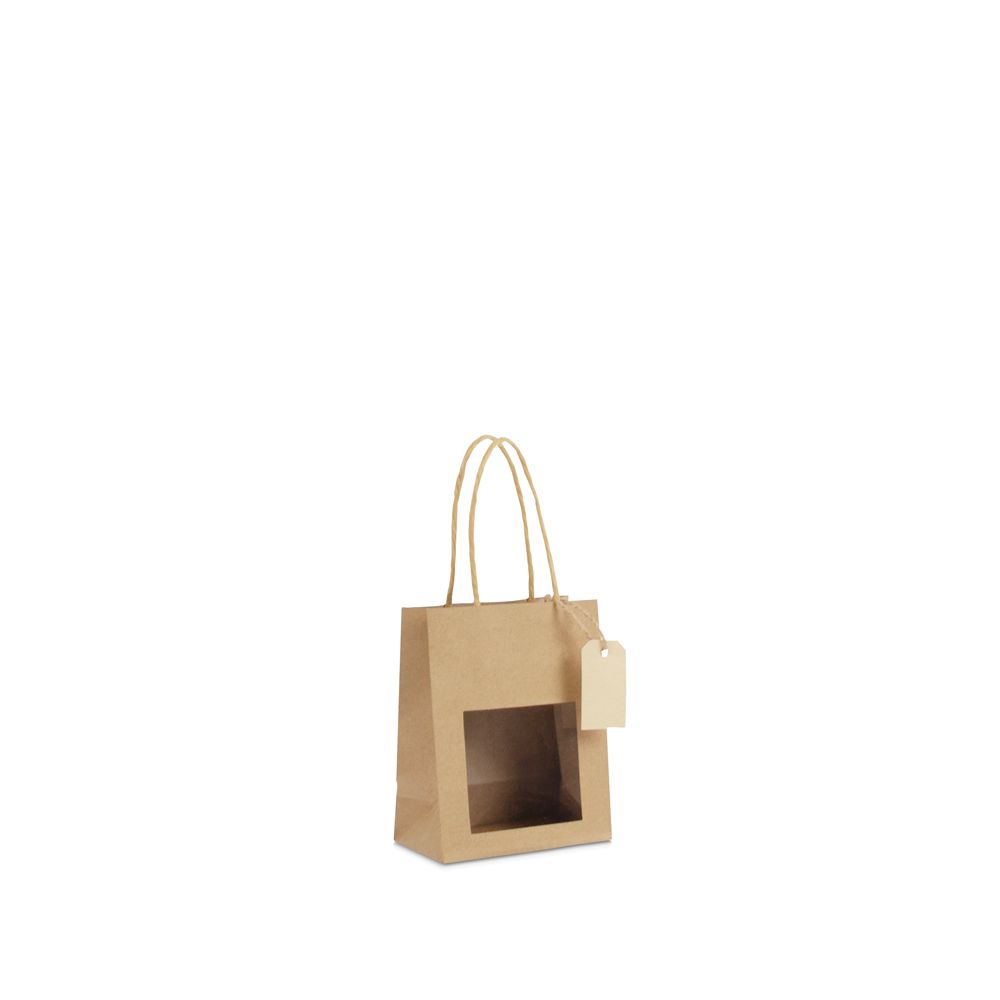 Cadeautasjes met venster en tag