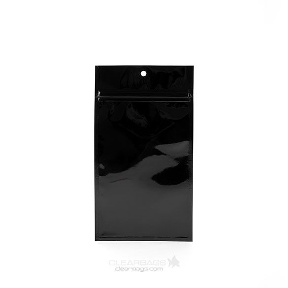 Zwart gemetalliseerde gripzakken met barri?re 12,7 x 20,8 cm (100 stuks) [HZBB6MB]