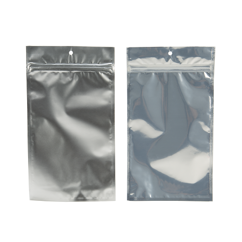 Zilver/Transparant gemetalliseerde gripzakken met barri?re 12,7 x 20,8 cm (100 stuks) [HZBB6S]
