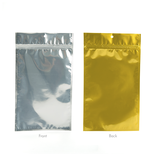 Goud transparant gemetalliseerde gripzakken met barri?re 9.2 x 12.7 cm (100 Pieces) [HZBB4CG]