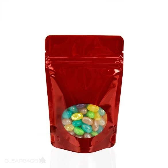 Stazak Rood met Ovaal Venster 13 x 7,9 x 20,6cm (100 Stuks) [ZBGO3R]