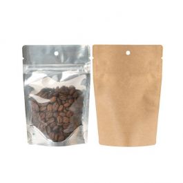Stazakken Transparant/Kraft 10,2x6x15,2cm Met Ophanggat (100 Stuks) [ZBGK2H]