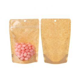 Stazakken Transparant/Kraft 10,2x6x15,2cm Met Ophanggat (100 Stuks) [ZBGKC2H]