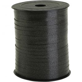 Cadeaulint, B: 5 mm, zwart, 400 m/ 1 rol [HOB-557484]