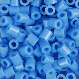 Strijkkralen, afm 5x5 mm, gatgrootte 2,5 mm, medium, blauw (32238), 1100 stuk/ 1 doos [HOB-751370]