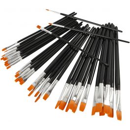 YellowLine Kwastenset, afm 0+2+4+8+12+16, 36 stuk/ 1 doos [HOB-10254]