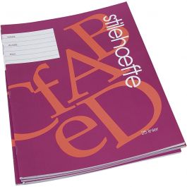 Werkboek met gelinieerd papier, A4, afm 21x29,7 cm, 64 , 70 gr, 25 stuk/ 1 doos [HOB-115280]