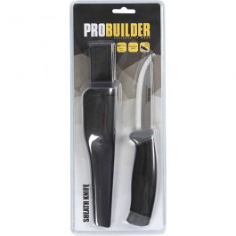 Mes met beschermhoes, L: 10 cm, B: 2,5 cm, 1 stuk [HOB-13088]