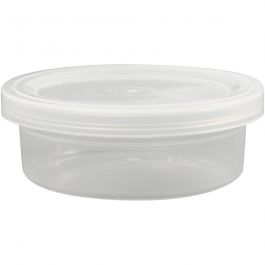 Plastic potje met deksel, H: 24 mm, d 68 mm, 45 ml, 20 stuk/ 1 doos [HOB-13171]