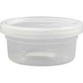 Plastic potje met deksel, h: 38 mm, d: 84 mm, 20stuks, 125 ml [HOB13173]