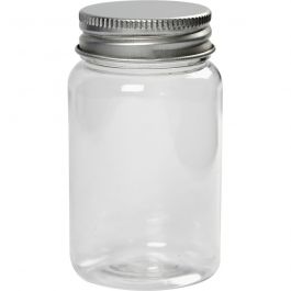 Potje met schroefdop, H: 77 mm, d 45 mm, 100 ml, 10 stuk/ 1 doos [HOB-13181]