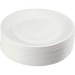 Papieren bord, d 15 cm, 100 stuk/ 1 doos [HOB-13202]