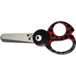 Fiskars Kinderschaar met Dierenmotief, Lieveheersbeestje, L: 13 cm, 1 stuk [HOB-1381]