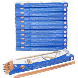 Schoolpotloden, L: 18 cm, HB, dikte 7 mm, vulling 2 mm, 12x12 stuk/ 1 doos [HOB-14176]