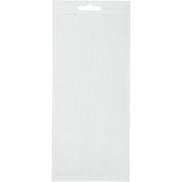Stickers, randen, vel 10x23 cm, wit, 1 vel [HOB-170049]