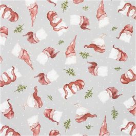 Inpakpapier, Kerstman met grote muts, B: 70 cm, 80 gr, 2 m/ 1 rol [HOB-190060]