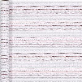 Inpakpapier, doodles, B: 70 cm, 80 gr, rood, wit, 4 m/ 1 rol [HOB-190440]