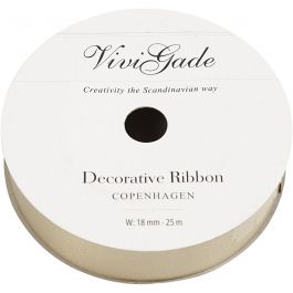 Cadeaulint, B: 18 mm, matt, goud, 25 m/ 1 rol [HOB-20019]