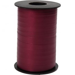 Cadeaulint, B: 10 mm, matt, donkerrood, 250 m/ 1 rol [HOB-20029]
