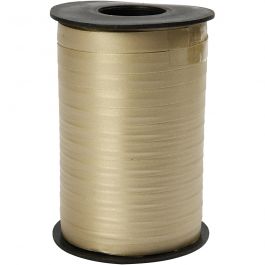 Cadeaulint, B: 10 mm, matt, goud, 250 m/ 1 rol [HOB-20034]