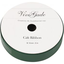 Cadeaulint, B: 18 mm, matt, groen, 25 m/ 1 rol [HOB-20048]