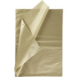 Tissuepapier, vel 50x70 cm, 17 gr, goud, 6 vel/ 1 doos [HOB-200891]
