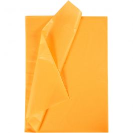 Tissuepapier, 50x70 cm, 17 gr, geel, 10vel/ 1 doos [HOB-200900]