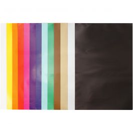 Glanspapier, vel 24x32 cm, 80 gr, diverse kleuren, 50 vel/ 1 doos [HOB-20467]