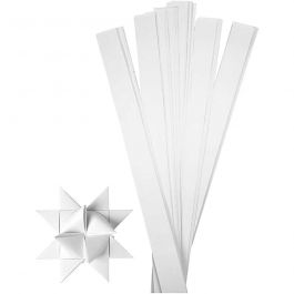 Vlechtstroken, L: 73 cm, d 11,5 cm, B: 25 mm, wit, 100 stroken/ 1 doos [HOB-20717]