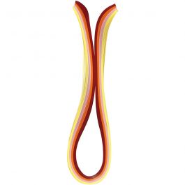 Quilling stroken, L: 78 cm, B: 5 mm, 120 gr, oranje, roze, rood, geel, 100 stuk/ 1 doos [HOB-20795]