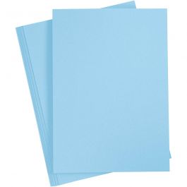 Gekleurd Karton, A4, vel 210x297 mm, 180 gr, lichtblauw, 20 vel/ 1 doos [HOB-211056]