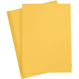 Gekleurd Karton, A4, vel 210x297 mm, 180 gr, sun yellow, 20 vel/ 1 doos [HOB-21112]