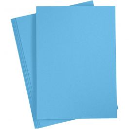 Gekleurd Karton, A4, vel 210x297 mm, 180 gr, blauw, 20 vel/ 1 doos [HOB-21120]