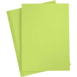 Gekleurd Karton, A4, vel 210x297 mm, 180 gr, lichtgroen, 20 vel/ 1 doos [HOB-21122]