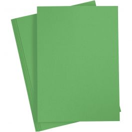 Gekleurd Karton, A4, vel 210x297 mm, 180 gr, gras groen, 20 vel/ 1 doos [HOB-21123]