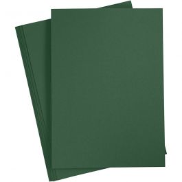 Gekleurd Karton, A4, vel 210x297 mm, 180 gr, donkergroen, 20 vel/ 1 doos [HOB-21124]