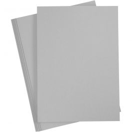 Gekleurd Karton, A4, vel 210x297 mm, 180 gr, grijs, 20 vel/ 1 doos [HOB-21126]