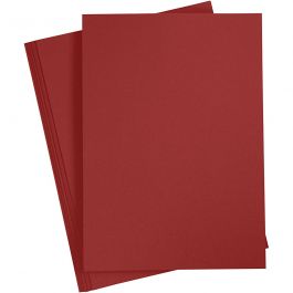 Gekleurd Karton, A4, vel 210x297 mm, 180 gr, donkerrood, 20 vel/ 1 doos [HOB-21129]