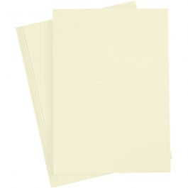 Karton, A4, vel 210x297 mm, 210 gr, pastel geel, 10 vel/ 1 doos [HOB-21180]