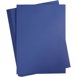 Gekleurd Karton, A2, vel 420x594 mm, 180 gr, donkerblauw, 100 vel/ 1 doos [HOB-213066]