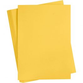 Gekleurd Karton, A2, vel 420x594 mm, 180 gr, sun yellow, 100 vel/ 1 doos [HOB-21312]
