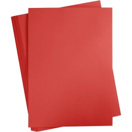 Gekleurd Karton, A2, vel 420x594 mm, 180 gr, rood, 100 vel/ 1 doos [HOB-21314]