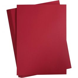 Gekleurd Karton, A2, vel 420x594 mm, 180 gr, kerstrood, 100 vel/ 1 doos [HOB-21315]