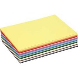 Gekleurd karton, A5 148x210 mm,  180 gr, diverse kleuren, 60div vellen [HOB214250]