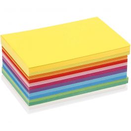 Lentekarton, A6, vel 105x148 mm, 180 gr, diverse kleuren, 120 div vellen/ 1 doos [HOB-214360]