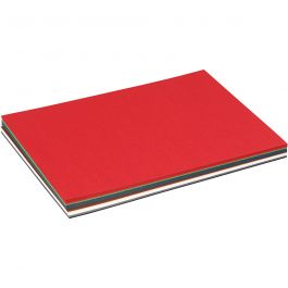 Kerst Karton, A5, vel 150x210 mm, 180 gr, diverse kleuren, 60 div vellen/ 1 doos [HOB-214450]